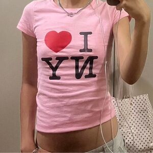 Pink I Love NY T-Shirt
